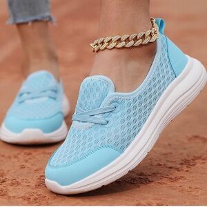 Women's Light Blue Mesh Sneakers new! Europe size 40 is size 8